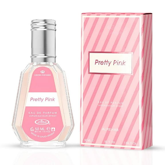 Pretty Pink Eau De Parfum Spray 50ML (1.7 OZ) By Al Rehab | A Delicate Blend Of Soft Florals & Warm Musk, Perfect For Those Who Appreciate A Fresh, Feminine Fragrance.