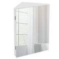 thumbnail image 5 of Eclife 2 Doors Corner Medicine Cabinet with Mirror Wall Mounted Bathroom Organizer, White, 5 of 7