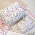 thumbnail image 2 of Bolsa de maquillaje de estilo japonés y coreano, bolsa de maquillaje floral de gran capacidad, bolsa de maquillaje portátil floral pequeña, bolsa de lavado, 2 of 5