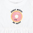 thumbnail image 4 of Inktastic Donut Worry Be Happy Pink Sprinkle Donut` Girls Baby Dress, 4 of 5