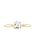thumbnail image 4 of Rosec Jewels Certified Moissanite Promise Ring for Women - 6 mm Round Moissanite Solitaire Ring (D-VS1 Quality) - Ready to Gift, 18K Yellow Gold, US 12.00, 4 of 8