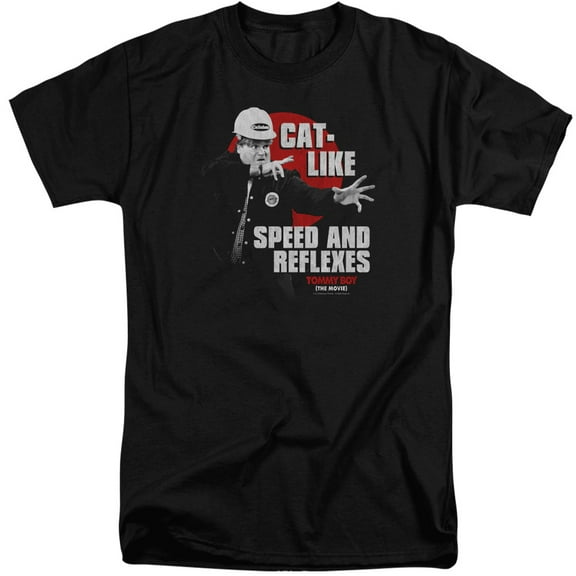 Tommy Boy Cat Like Adult Tall T-Shirt Black