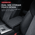 thumbnail image 2 of Universal Center Console Armrest Pad - Memory Foam Height Extender - Ergonomic Elbow Support Cushion with Side Storage Pockets for Phones & Cards - Leather Console Protector for Trucks, SUVs & Sedans, 2 of 11