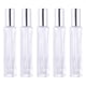 thumbnail image 1 of 5 botellas de perfume con atomizador, envases de vidrio vacíos, minibotellas con atomizador, dispensador de líquido para el hogar y exteriores (tapa plateada), 1 of 5