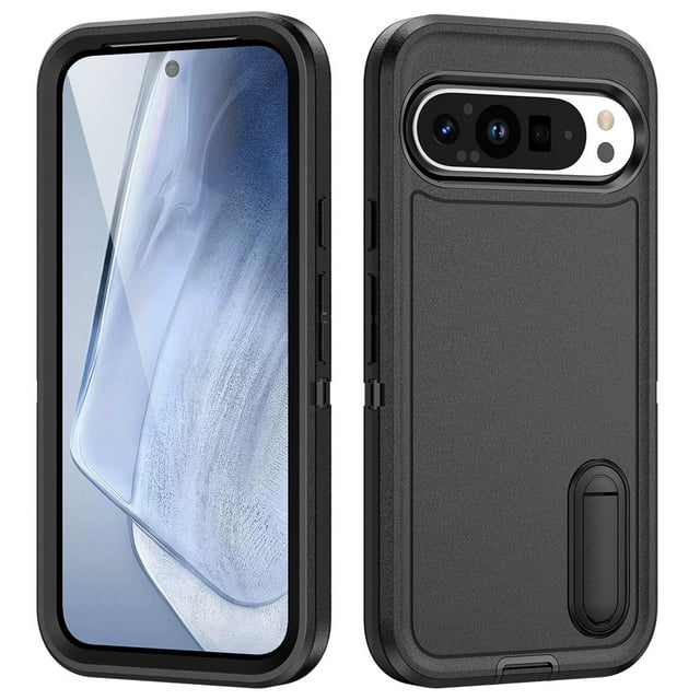 for Google Pixel 9 Pro XL Case, Google Pixel 9 Pro XL Phone Case with Built in Kickstand, Shockproof/Dustproof/Drop Proof Heavy Duty Military-Grade Rugged Protective Cover for Google Pixel 9 Pro XL