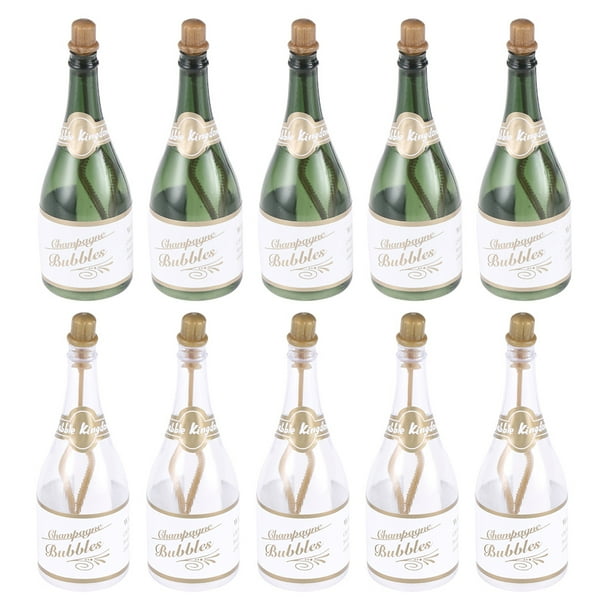 EeaseMX 10 botellas de champán vacías para decoración de bodas, juguetes