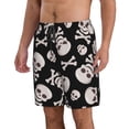 thumbnail image 2 of Balery black white Skull bone Traje de Baño Estilo Hawaiano para Hombre, Shorts de Secado Rápido con Bolsillos-Small, 2 of 6