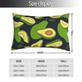 thumbnail image 2 of Pofeuu Fresh Avocado Print Polyester Microfiber Plush Pillowcases, Super Soft and Cozy Pillow Case Covers with Envelop Closure（Pillow core not included）-14"x20", 2 of 6