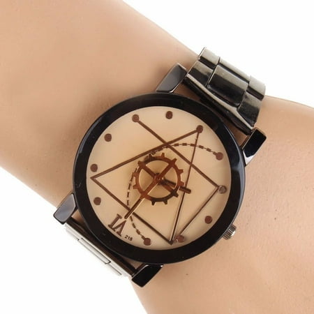 Fashion Luxury Men Women Compass Watch Stainless Steel Quartz Analog Wrist Watch