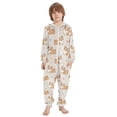 thumbnail image 2 of Cargi Pattern One Piece Pajamas Soft Jumpsuit Cozy Sleep and Play Romper Zipper and Pockets 4T, 2 of 8