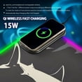 thumbnail image 2 of Wireless Charging Mouse Pad Large RGB Gaming Desk Mat 13 Light Modes Mousepad 31.5x11.8 Shark Outline, 2 of 6