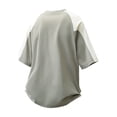 thumbnail image 6 of TKKCS Mens Raglan Half Sleeve T Shirt- Stretch Crew Neck Color Block Loose Fit Summer Casual Tees Green Size 2XL, 6 of 8
