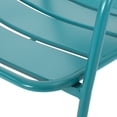 thumbnail image 2 of GDF Studio Crowningshield Outdoor Modern 3 Piece Chat Set, Matte Teal, 2 of 13