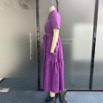 thumbnail image 4 of Élégante Robe Longue Col Rond - à Poitrine Simple avec Lacets Taille Ajustée pour un Look Mince en Soirée d'Été, 4 of 5