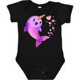 thumbnail image 3 of Inktastic Valentine's Day Cute Pink Narwhal with Hearts Boys or Girls Baby Bodysuit, 3 of 5
