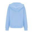 thumbnail image 3 of Scyoekwg Hoodies Jackets for Women Zipper Hooded Sweatshirts Jacket with Pockets Long Sleeve Solid Color Fashion Loose Casual Coats (Light Blue,S), 3 of 5
