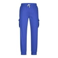 thumbnail image 4 of JAJAHO Cargo Pants Mens Joggers Utility Multiple Pockets Drawstring Waist Comfortable Daily Wear Trousers Climbing Fishing Ankle-Tied Stylish Trousers, 4 of 6