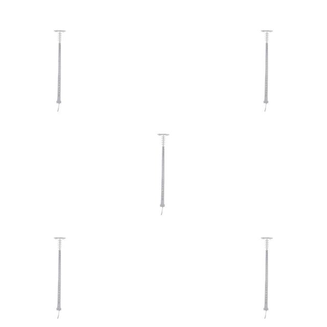 Langgg Model Railway Lamp Micro-Landscape Outdoor Scenery Layout Mini-Size LED Metal Lamppost Miniature Ladder Streetlights Silver (Warm Light) 5Set