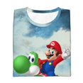 thumbnail image 7 of Cartoon Super Mario Teen T Shirts Unisex Crewneck Short Sleeve T-Shirt Tees Top For Boys Girls Youth Kids Medium, 7 of 7