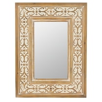 Maris Brown White Wood Decorative Wall Mirror