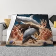 thumbnail image 1 of Balery Coral Fish Dolphin Manta de Franela con Dibujo, Lujo Ultra Suave y Cálido, Antipelusa y Resistente a las Arrugas para Cama, Sofá, Camping -40"x30", 1 of 5