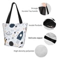 thumbnail image 6 of Kll Tote Bag For Women Cartoon Planets Print Shopping Grocery Reusable Bags For Office School Shopping Travel, 6 of 8