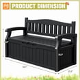 thumbnail image 3 of Devoko 82 Gallon Storage Patio Bench and Deck Box Organization Storage Combi for Patio, Garden, 3 of 7