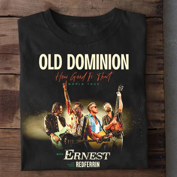 RARE Old Dominion 'How Good Is That - World Tour' T Shirt Black All Size BT906