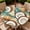 Coconut, variant on ARTSLION Elastic Tablecloth For Round Tables, Waterproof Tablecover For Up To 71in Round Table, Dining Tablecover For Indoor And Outdoor, Holiday, Blue Flower