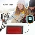 thumbnail image 2 of Winter Heating Pad USB Charging Mat Carbon Fiber Waist Warming Mat Covers Car Seats Heating Pads For Neck And Back Car Supplies, 2 of 5