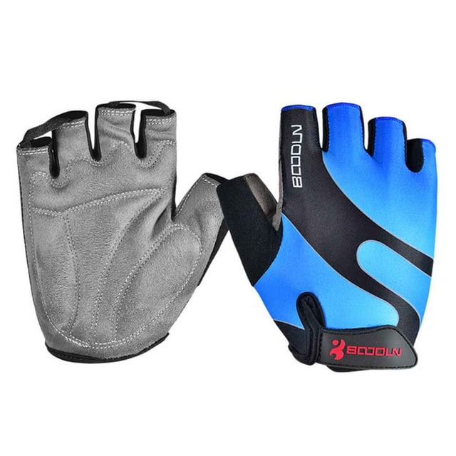 Naiovety Guantes deportivos de marca de medio dedo, guantes de bicicleta Unisex, guantes de esponja para deportes de ciclismo, guantes transpirables para Ciclismo azul S Naiovety HW4064-05