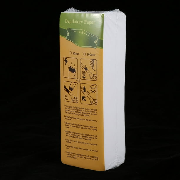 Papel para depilación, 100 hojas/bolsa, pierna, brazo, axila, tira de cera, papel depilatorio, innovación moderna