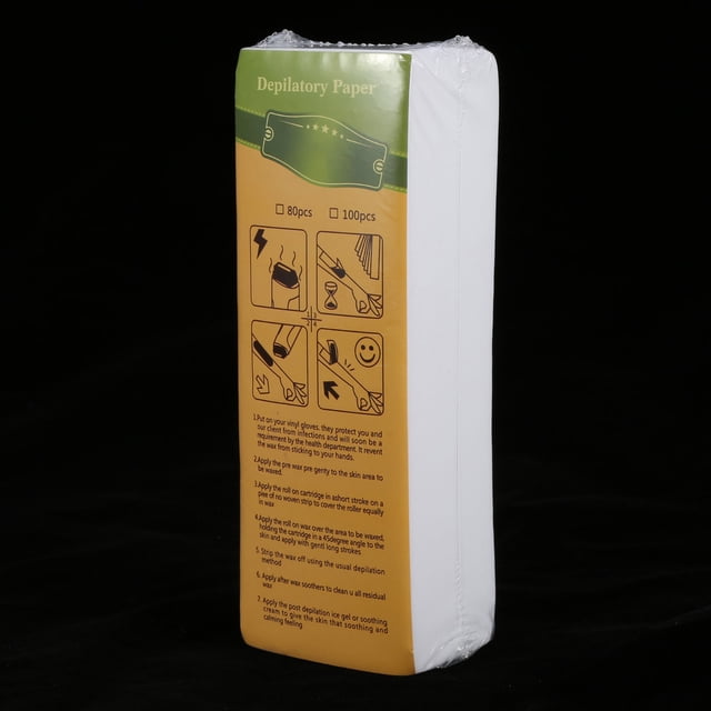 Waxing Strip Paper,100Sheets/Bag Leg Arm Armpit Waxing Paper Nonwoven Epilator Versatile Functionality