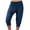 Navy, variant on QASIEATN Women's Pleated Waist Cropped Pants Loose Summer Yoga Fitness Sports Pants Workout Harem Pants