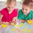 thumbnail image 6 of FNNMNNR 36 Piece Glow in Dark Mini Dinosaur Toy Set, Plastic Realistic Dino Figure, Kid Birthday Party Favors Supplies Goody Bag Valentines Day Gift Pinata Stuffers Easter Eggs Easter Basket Filler, 6 of 7