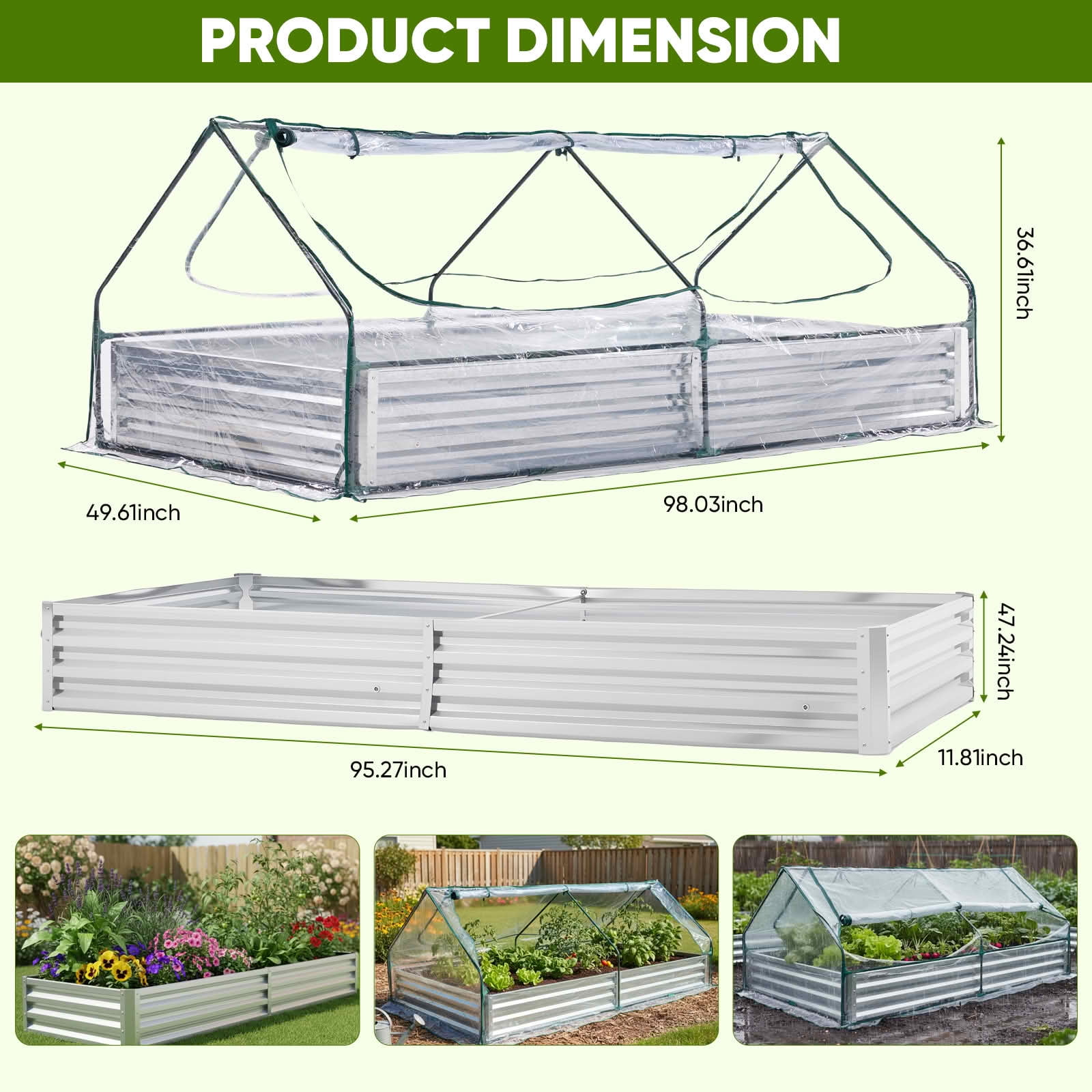 MAYEERTY Garden Greenhouse Transparent, Waterproof UV Shield with 2 Zipper Doors for Vegetables Herbs Flowers