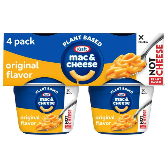 Kraft NotCo Original Flavor Plant Based Mac & Cheese, 4 ct Pack, 2.05 oz Cups