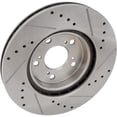 thumbnail image 2 of New Cross-drilled and Slotted Brake Disc Compatible With Acura RL Base 6 Cyl 3.5L RL Elite 6 Cyl 3.5L RL Base 6 Cyl 3.7L 2005-2012 By 31394 44672 900836 60058021 31394G 980343R, 2 of 4