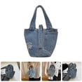 thumbnail image 2 of Bolso de mezclilla para mujer Bolso de mezclilla portátil Bolso de mezclilla de estilo casual Monedero de mezclilla vintage, 2 of 4