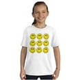 thumbnail image 3 of Positive Happy Faces Smile Emoticons Crewneck T Shirts Boy Girl Teen Brisco Brands S, 3 of 5