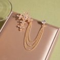 thumbnail image 6 of Vintage Cross Tassel Chain Brooch Collar Pin,Crystal Rhinestone Cross Long Chain Lapel Pin,Suit Coat Breastpin Jewelry for Women Men, 6 of 7