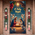 thumbnail image 5 of Decorative Design Christmas Banner Nativity Scene Religious Decoration Holiday Decor for Christmas Celebration Religious Event Family Gathering, 5 of 8
