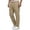 A-Khaki531, variant on Men's Elastic Waist Pants Relaxed Fit Everyday Weekend Straight Leg Casual Trousers