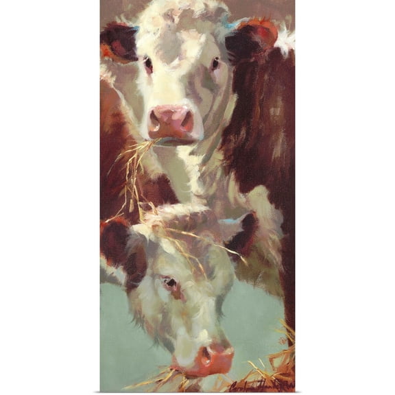 Great BIG Canvas | Rolled Carolyne Hawley Poster Print entitled Hef 'n' Her