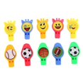 thumbnail image 4 of Silbato de dibujos animados con expresión de fútbol, silbato de árbitro, juguetes de plástico para niños, 4 of 6