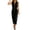 Black, variant on Women’s Sleeveless Zipper Jumpsuits Turn down Collar High Waisted Long Harem Pants Casual Work Romper Solid Color Simple Stylish Straight Leg Jumpsuit with Pockets Black S