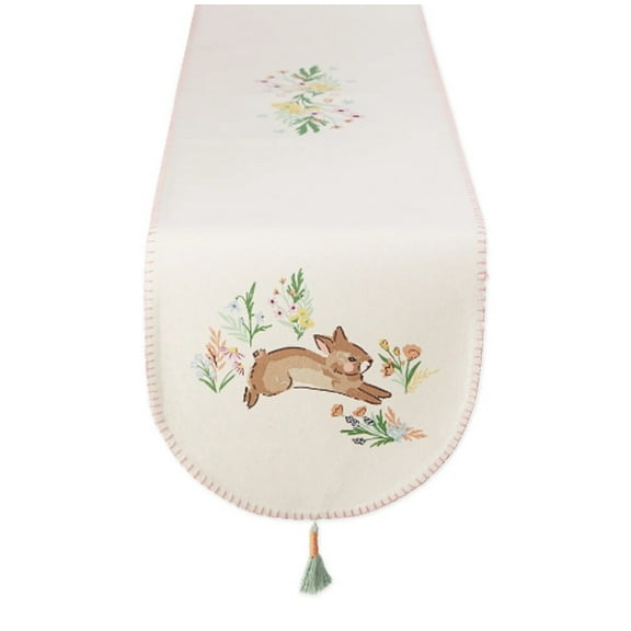 Design Imports Embellished Table Runner, Spring Bunny (755686)