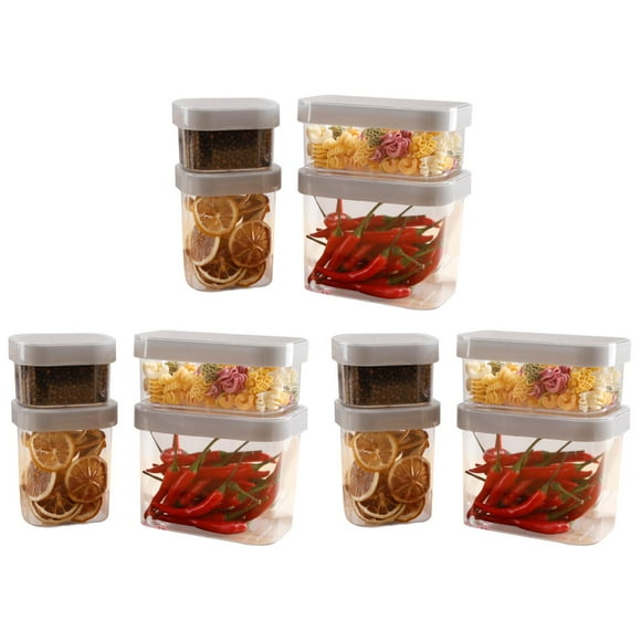 Contenedores de Plástico Hermeticos ColorHome 12 Pzas 1 litro 2.3 litros 0.45 litros