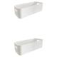 thumbnail image 2 of Caja de almacenamiento blanca Yuarrent 2Conjunto no tóxica respetuosa Con el medio ambiente Con asas, 2 of 6
