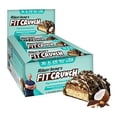 thumbnail image 1 of FITCRUNCH Barras de proteína tamaño snack, barra horneada de 6 capas, 5 g de azúcar y núcleo de pastel suave (9 barras, chocolate, coco y almendra), 1 of 5